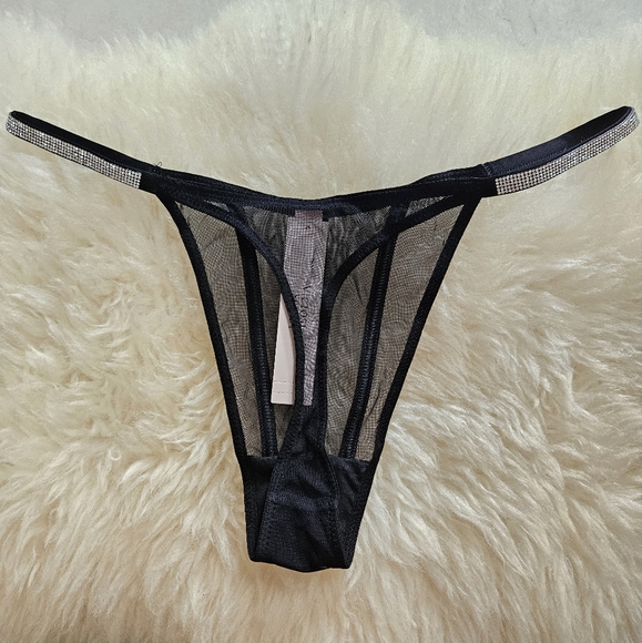 Victoria’s Secret Very Sexy sheer rhinestone thong panty set of 3 - LARGE - Picture 9 of 10